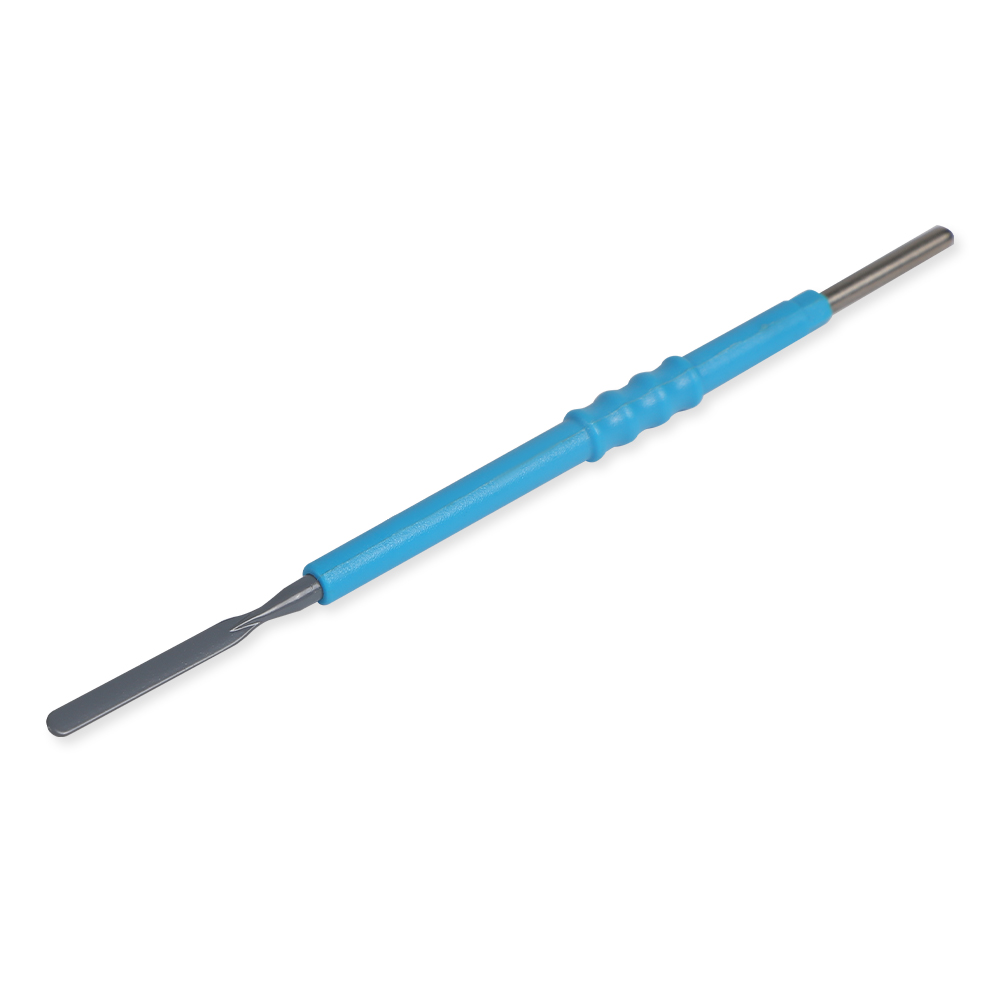 Lame électrochirurgicale en acier inoxydable avec revêtement antiadhésif à tête plate de 110 mm